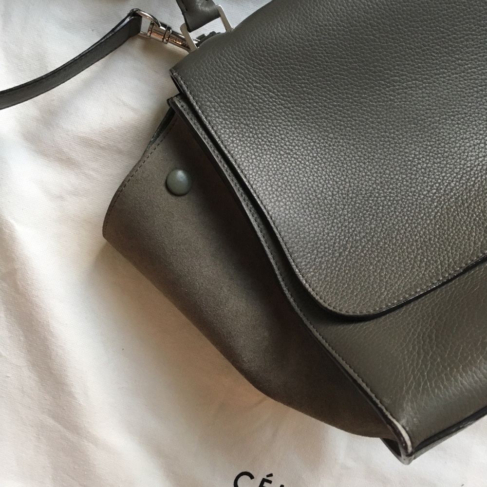 Celine Trapeze handbag in Almond - Picture 7 of 14